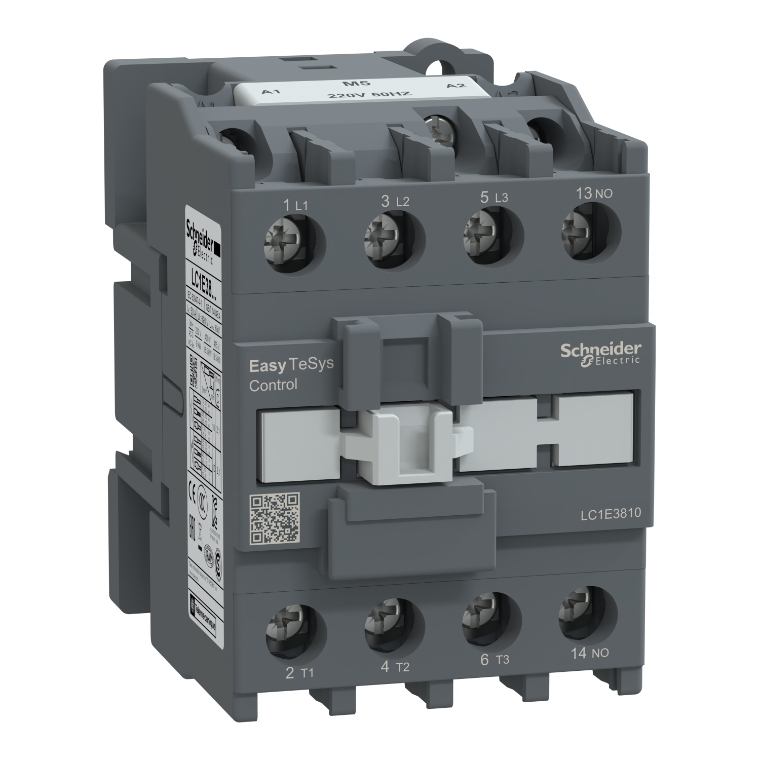 LC1E3810M5 E ტიპის კონტაქტორი 3 პოლუსა 38A 18.5KW — რელე